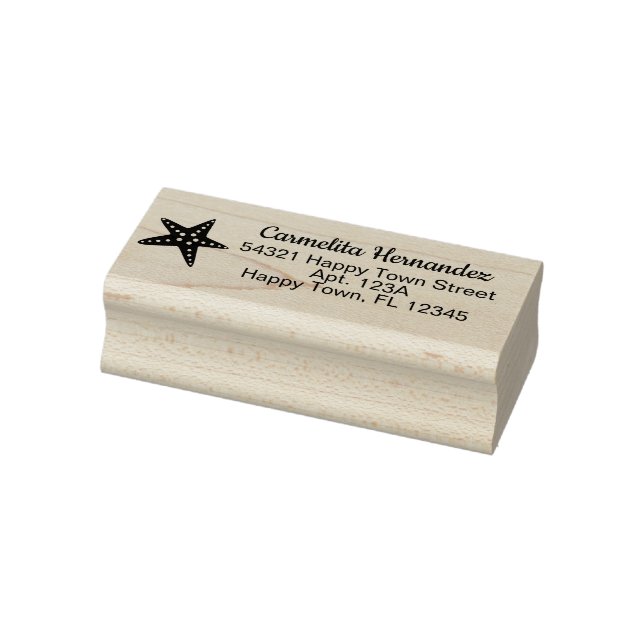 Niedlicher Strand Starfish Rücksendeadresse Gummistempel (Stempel)