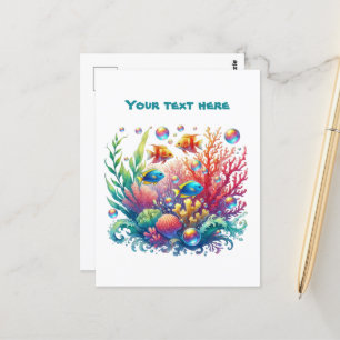 Niedlicher Strandfisch Postkarte