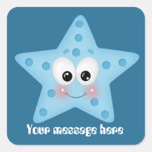 Niedlicher Strandstarhnenaufkleber