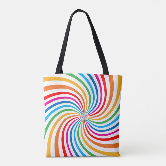 Niedlicher, stylischer Regenbogendruck Tasche (Rückseite)