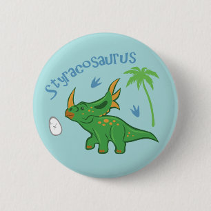 Niedlicher Styracosaurus Button