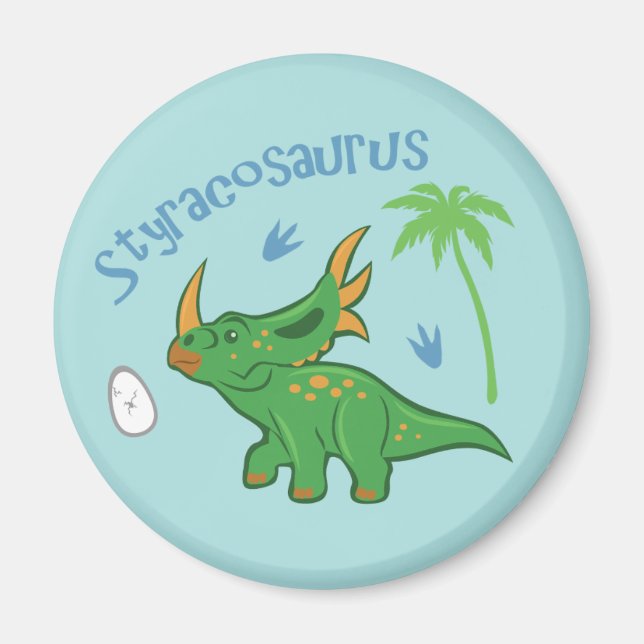 Niedlicher Styracosaurus Magnet (Vorne)
