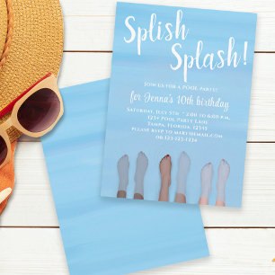 Niedlicher Summer Beach Lake Ocean Girly Party Einladung