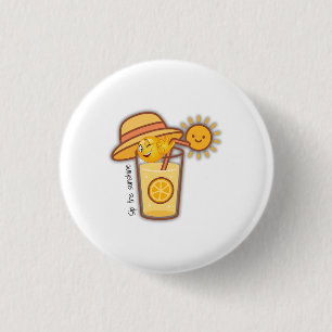 Niedlicher Summer Lemonade Cartoon T - Shirt - Sun Button