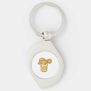 Niedlicher Summer Lemonade Cartoon T - Shirt - Sun Schlüsselanhänger
