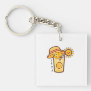 Niedlicher Summer Lemonade Cartoon T - Shirt - Sun Schlüsselanhänger