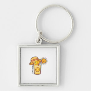Niedlicher Summer Lemonade Cartoon T - Shirt - Sun Schlüsselanhänger