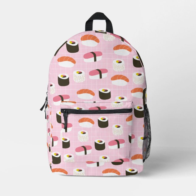 Niedlicher Sushi-Backpack Bedruckter Rucksack (Vorderseite)