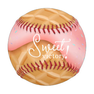 Niedlicher süßer Sieg Eiscreme Kronensprinklen Ros Baseball