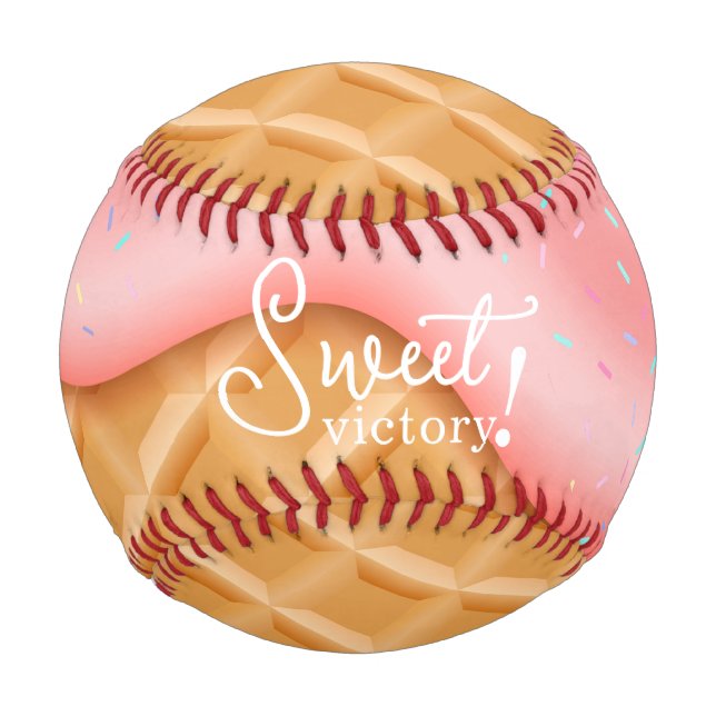 Niedlicher süßer Sieg Eiscreme Kronensprinklen Ros Baseball (Vorderseite)