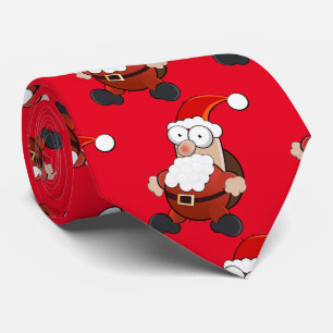 Niedlicher, süßer Weihnachtsmann mit Geschenken. Krawatte