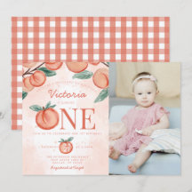 Niedlicher Sweet Peach, das 1. Geburtstag Party