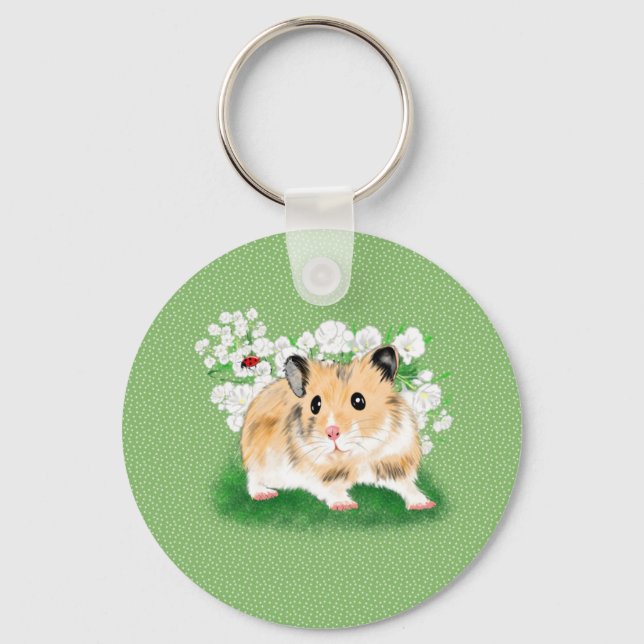 Niedlicher syrischer Hamster-Kunsthandwerksartikel Schlüsselanhänger (Vorderseite)