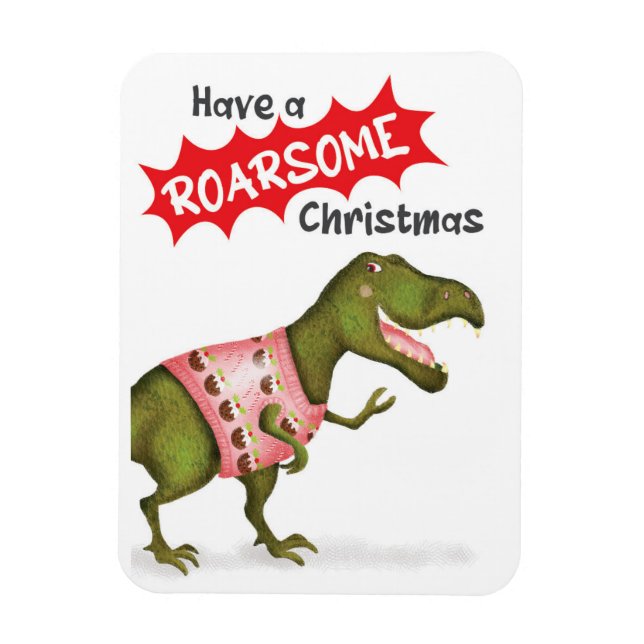 Niedlicher T.rex-Dinosaurier-Magnet "Roarsome Chri Magnet (Vertikal)