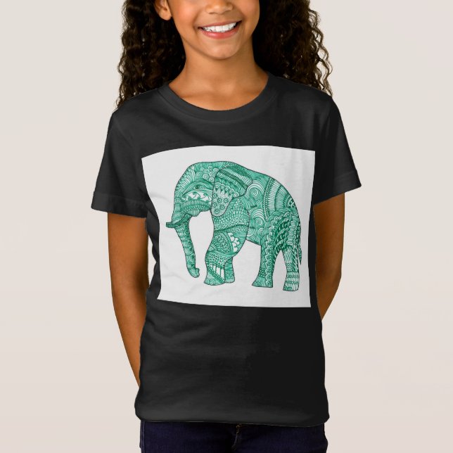 Niedlicher T - Shirt für ein Mädchen mit einem gem (Vorderseite)
