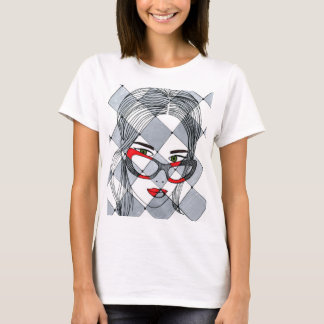 niedlicher T - Shirt für Frauen mit Druckaufdruck