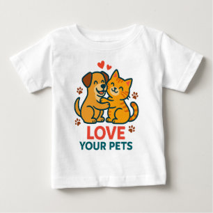 Niedlicher T - Shirt für Hunde und Katzen - Liebe
