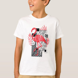 Niedlicher T - Shirt für Junge mit rotem Flamingo
