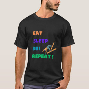 niedlicher T - Shirt für Skifahrer