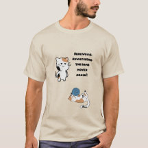 Niedlicher T - Shirt mit Katzenwitzen