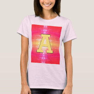 Niedlicher T - Shirt mit rosa Koralle und gelb