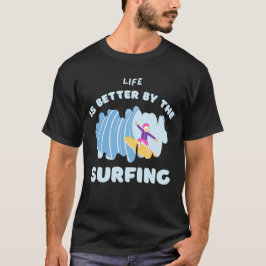 Niedlicher T - Shirt mit Surfdesign