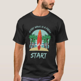 Niedlicher T - Shirt mit Surfdesign
