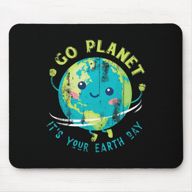 Niedlicher Tag der Erde Mousepad (Vorne)