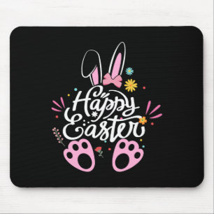Niedlicher Tag des Hasen-Kaninchens Ei Happy Oster Mousepad
