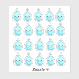 Niedlicher täglicher Wassertracker Aufkleber