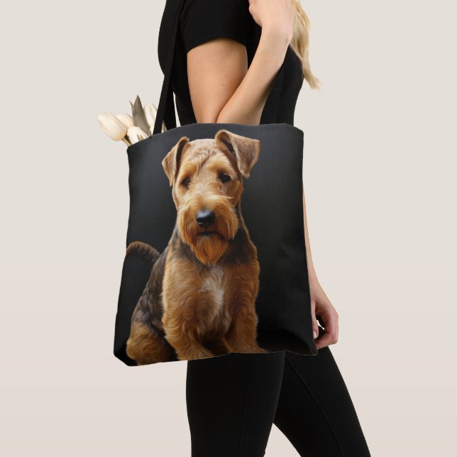 NIEDLICHER TAN & BROWN WELSH TERRIER DOG TASCHE (Von Nahem)