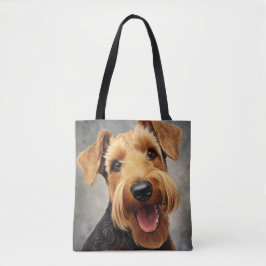 NIEDLICHER TAN & BROWN WELSH TERRIER DOG TASCHE