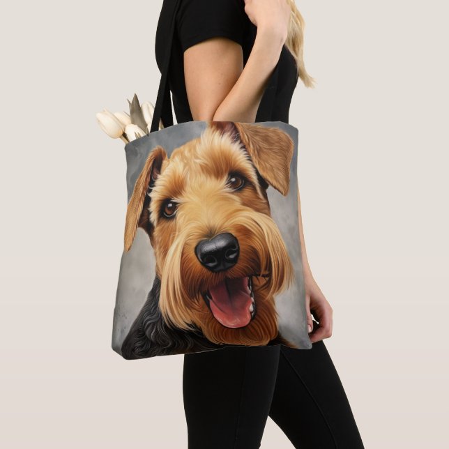 NIEDLICHER TAN & BROWN WELSH TERRIER DOG TASCHE (Von Nahem)