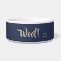 Niedlicher Tan Text Navy Blue Personalisiert Pet