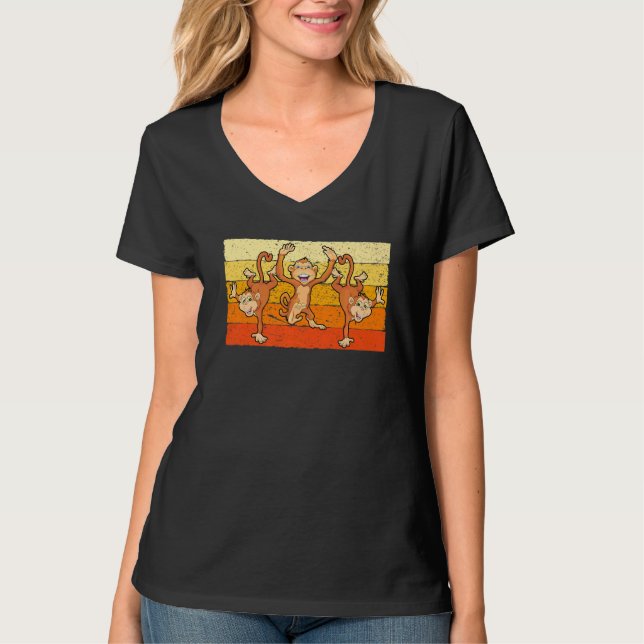 Niedlicher Tanzaffe T-Shirt (Vorderseite)