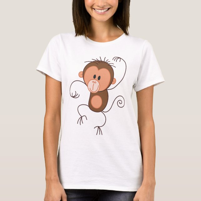 Niedlicher Tanzen-Affe T-Shirt (Vorderseite)