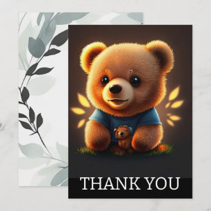 Niedlicher Teddie Bär Vielen Dank Dankeskarte