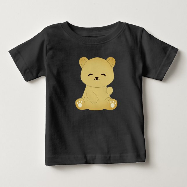 Niedlicher Teddy Bär Baby T-shirt (Vorderseite)