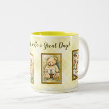 Niedlicher Teddy Bär Gelb Große Tasse Spaß glückli