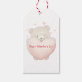 Niedlicher Teddy-Bär mit Aquarellfarbe - Glücklich Geschenkanhänger