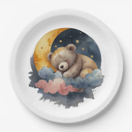 Niedlicher Teddy Bär Pappteller