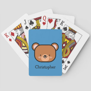 Niedlicher Teddy Bär Personalisiert Spielkarten