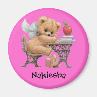 Niedlicher Teddy Bär Personalisierter Name Geschen Magnet