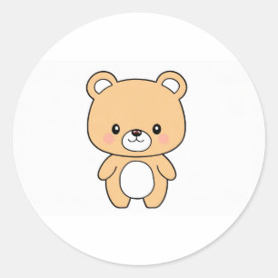 Niedlicher Teddy Bär Runder Aufkleber