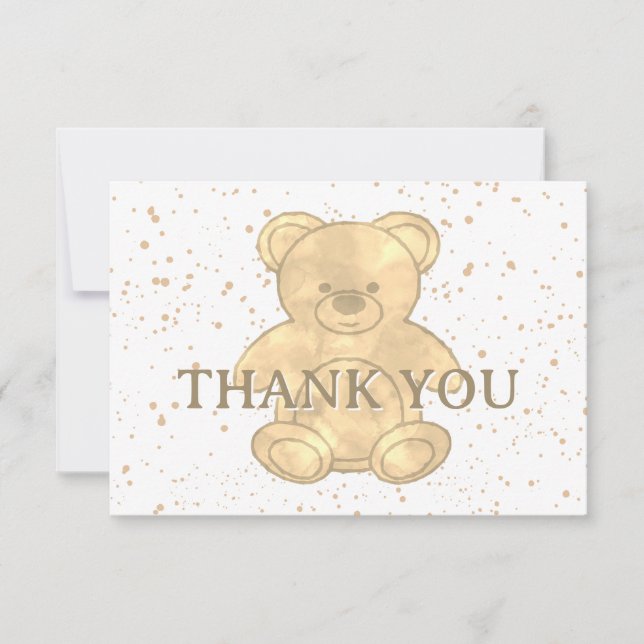 Niedlicher Teddy Bar Vielen Dank Dankeskarte (Vorderseite)