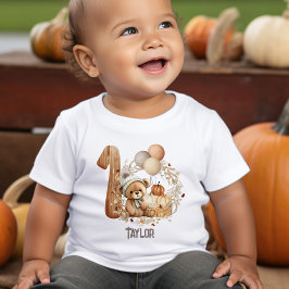 Niedlicher Teddy Bären Fall Bear 1. Geburtstag T - Baby T-shirt