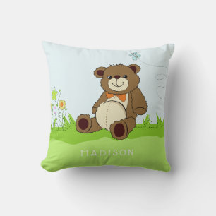 Niedlicher Teddy Bären individuelle Name Kissen we