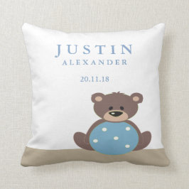 Niedlicher Teddy Bear Birne Ankündigung Pilz Kissen