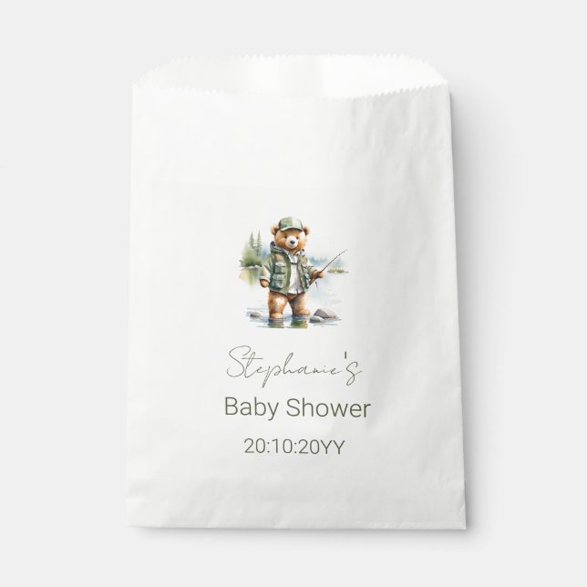 Niedlicher Teddy Bear Fisherman Reel Spannung Baby Geschenktütchen (Vorderseite)