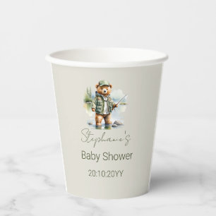 Niedlicher Teddy Bear Fisherman Reel Spannung Baby Pappbecher
